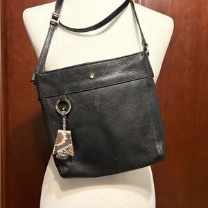GILI Black Leather Crossbody Bag